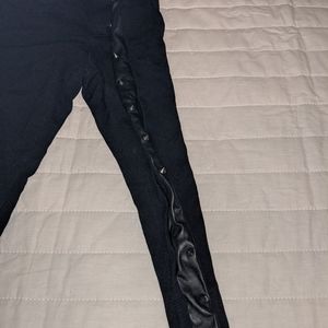 Pants with pegs on the side